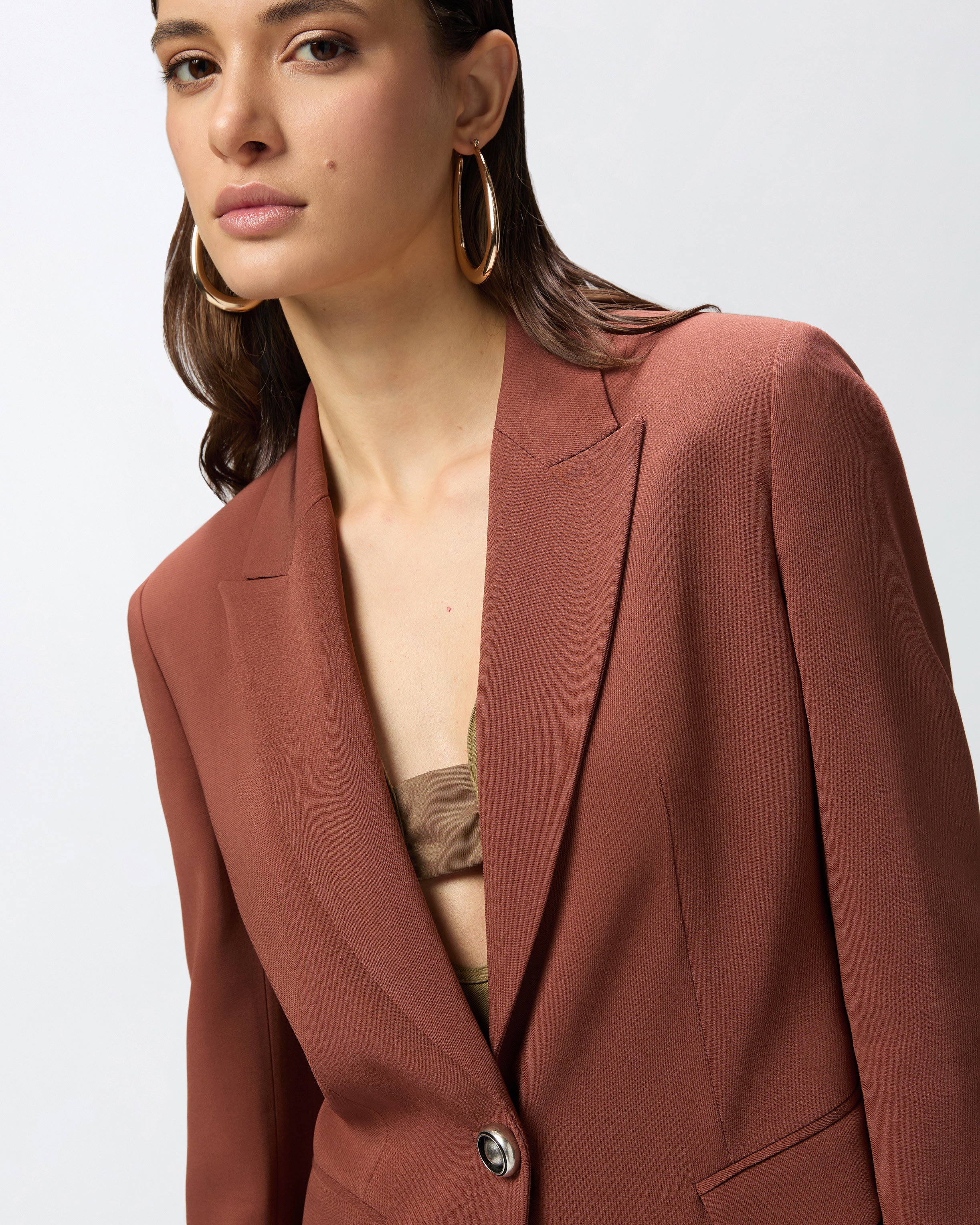 SINGLE-BREASTED CADY BLAZER - 5