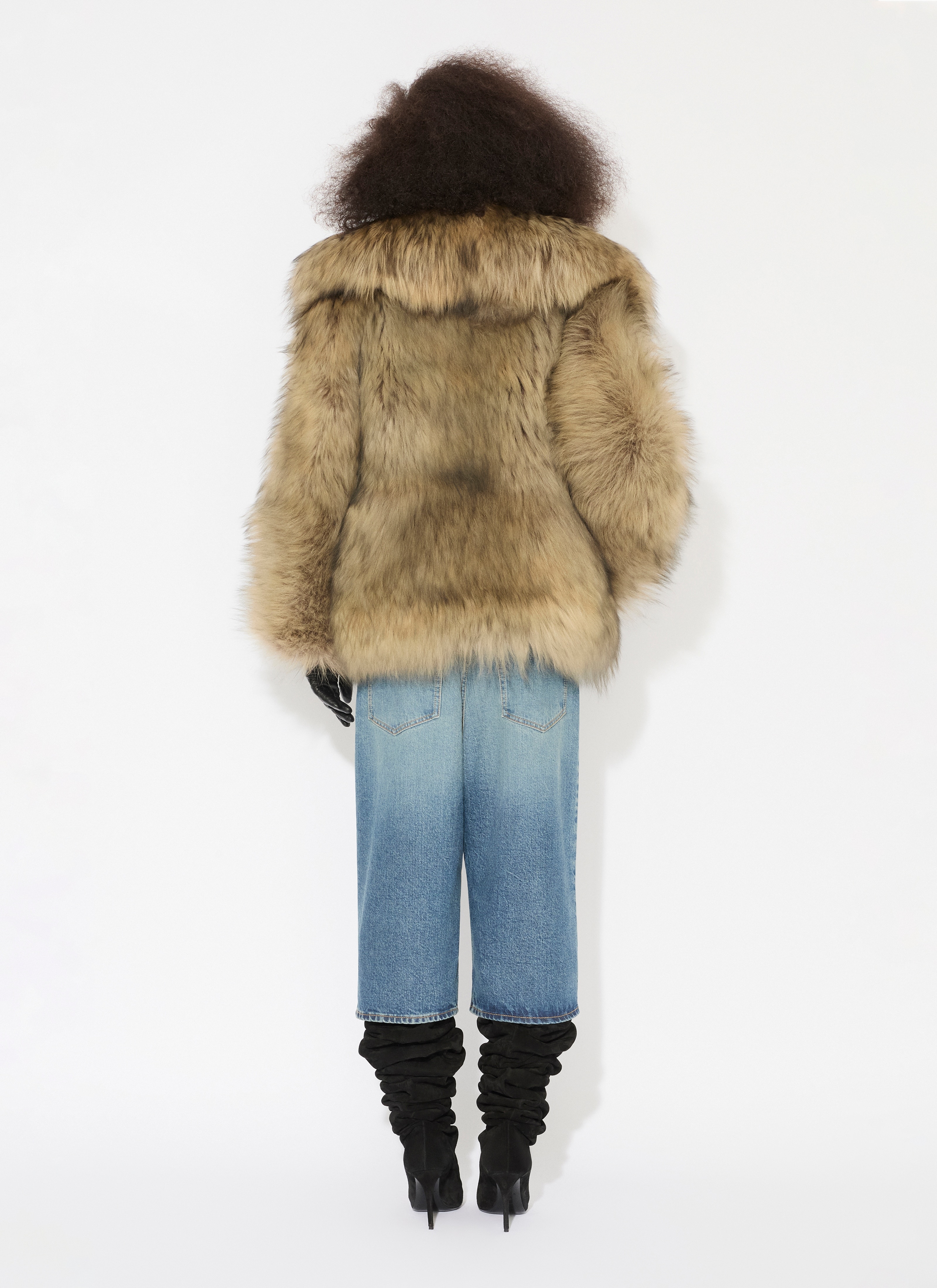 CROPPED SHEARLING COAT - 3