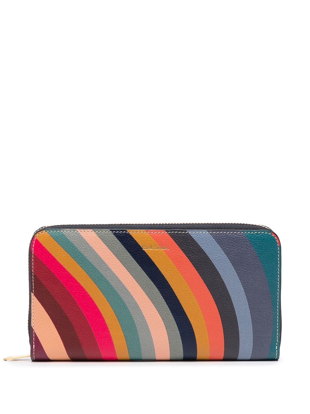 Swirl-print leather wallet - 1