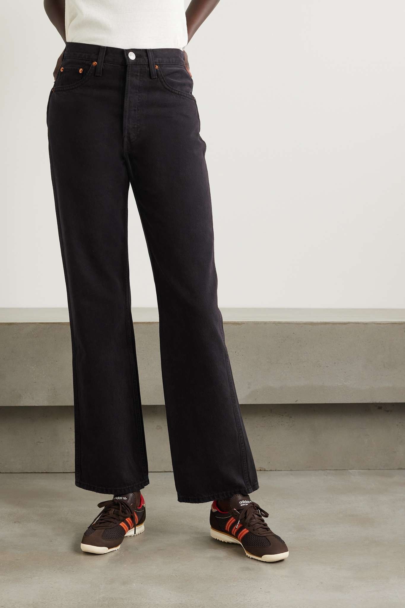90s High Rise Loose distressed straight-leg jeans - 3