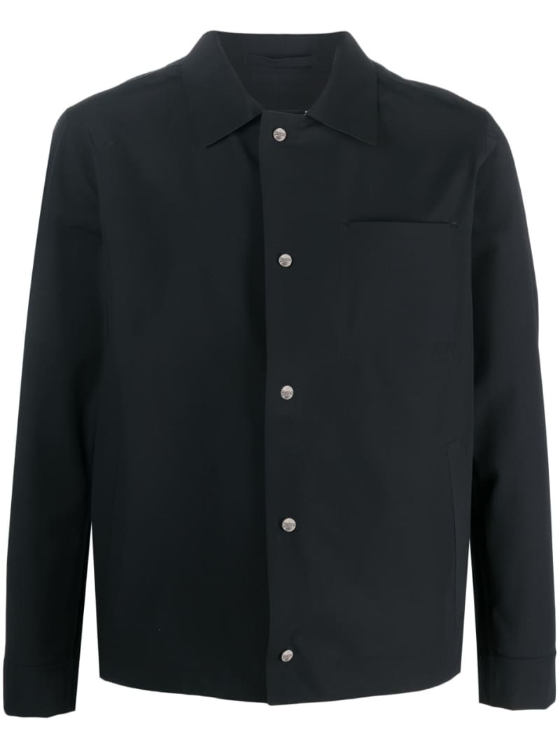 plain shirt jacket - 1