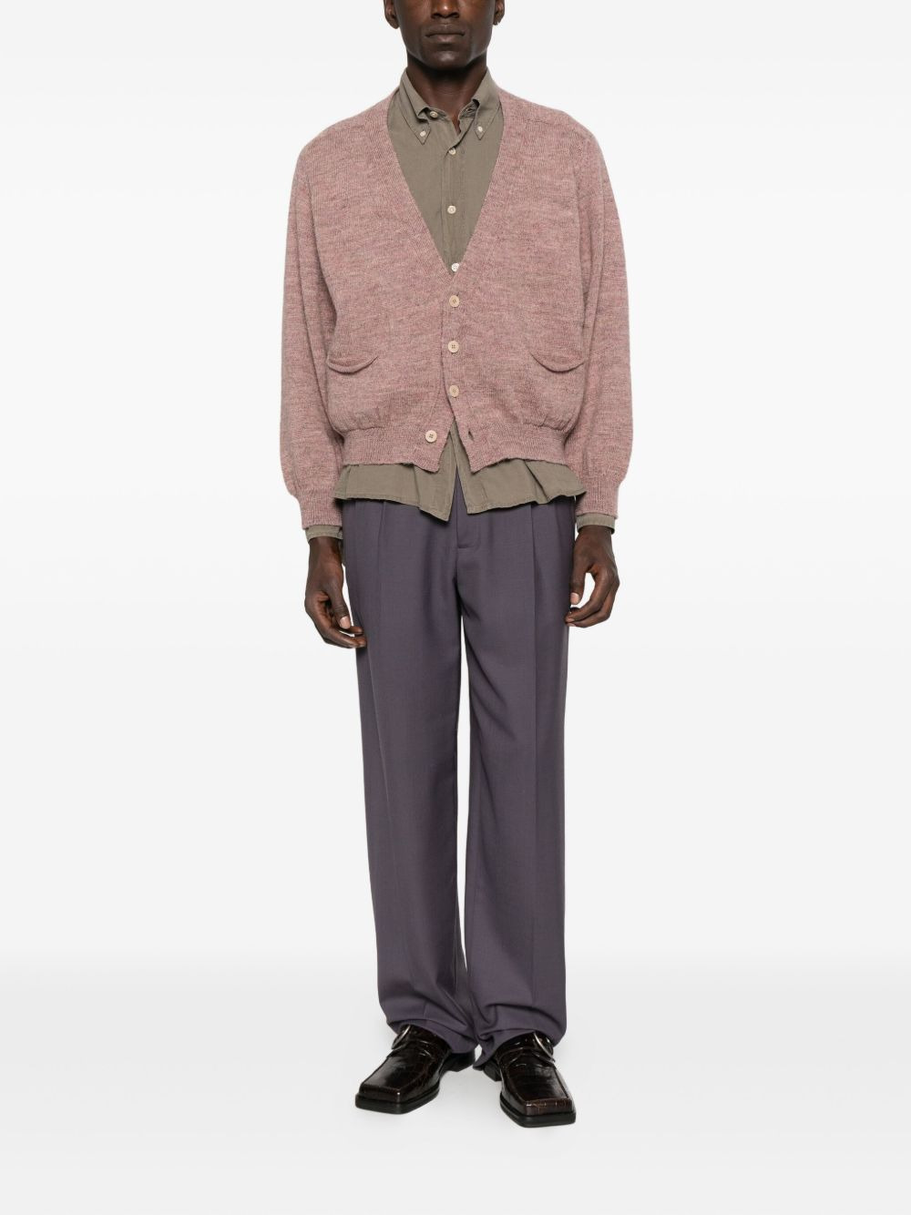 patch-pocket button cardigan - 2