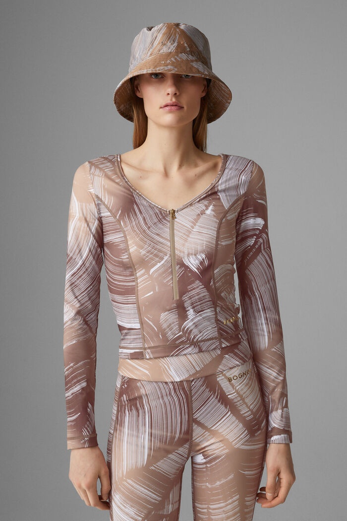 Kristy Long-sleeve top in Brown/Beige - 2
