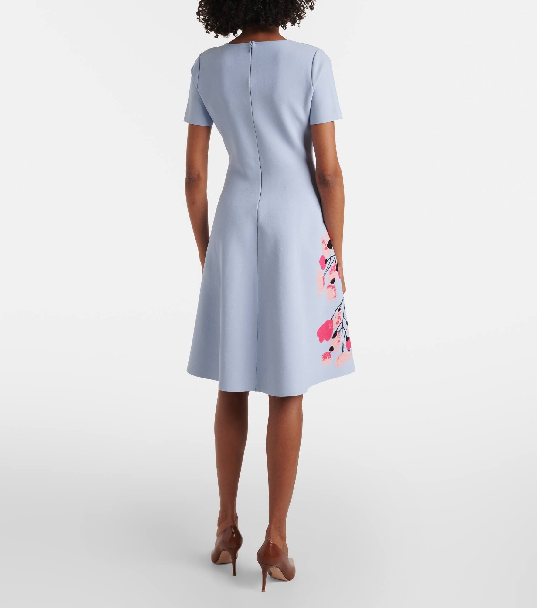 Floral jacquard midi dress - 3