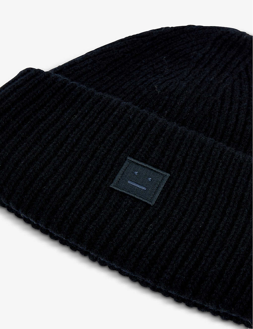 Pansy logo-patch wool beanie hat - 2