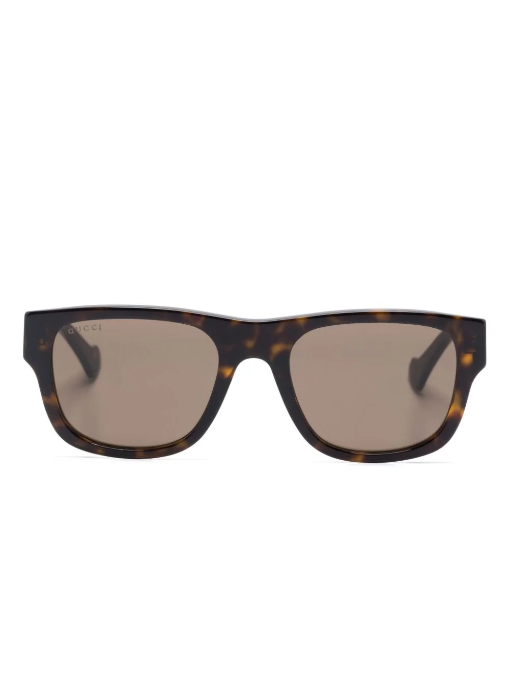 tortoiseshell-effect square-frame sunglasses - 1