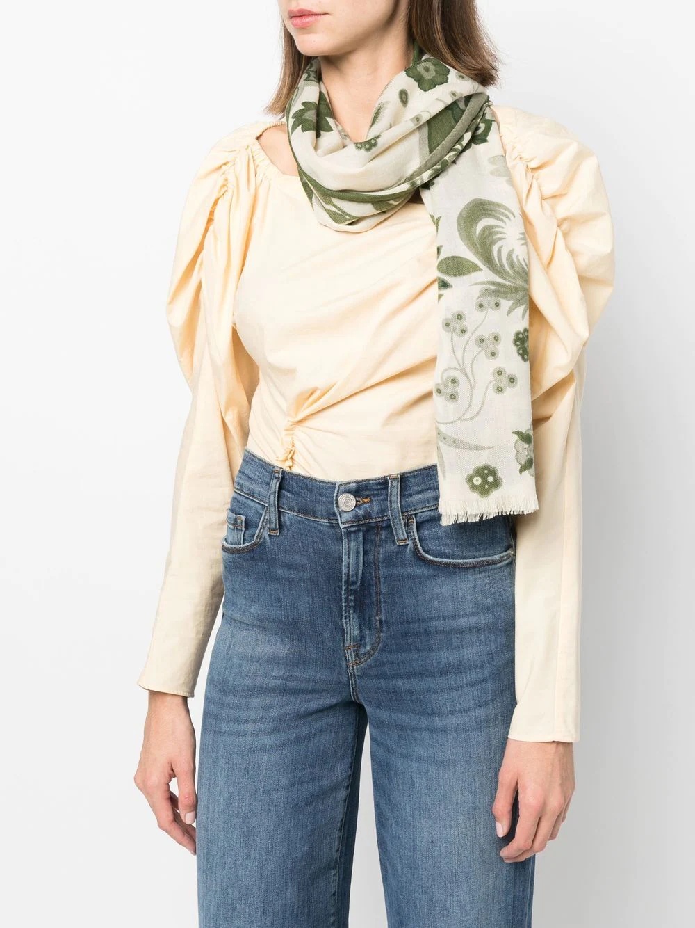 floral-print scarf - 2