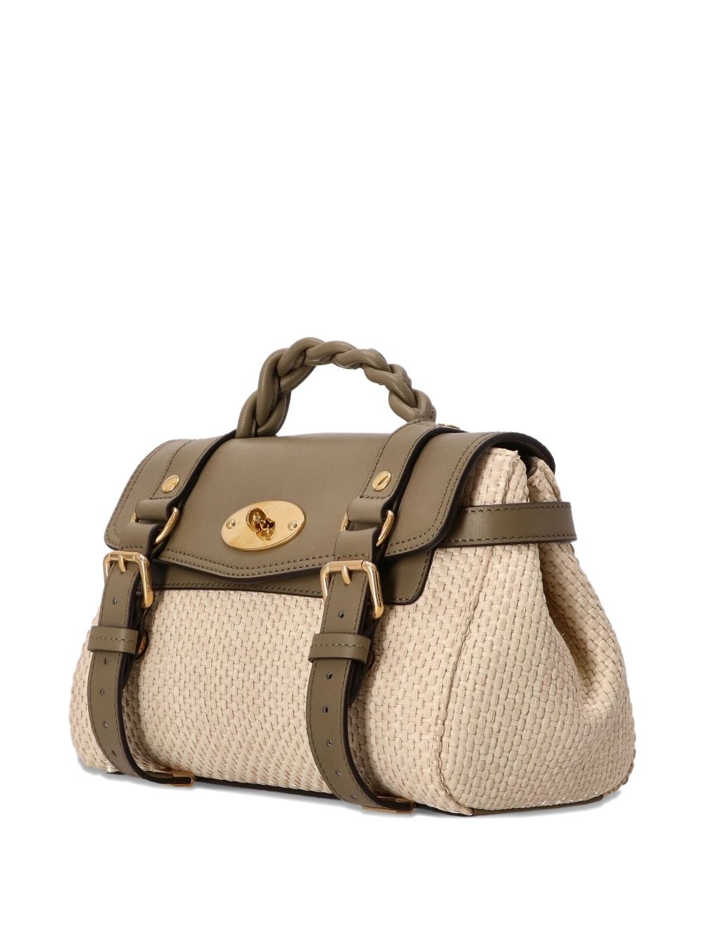 mini Alexa woven texture top-handle bag - 3