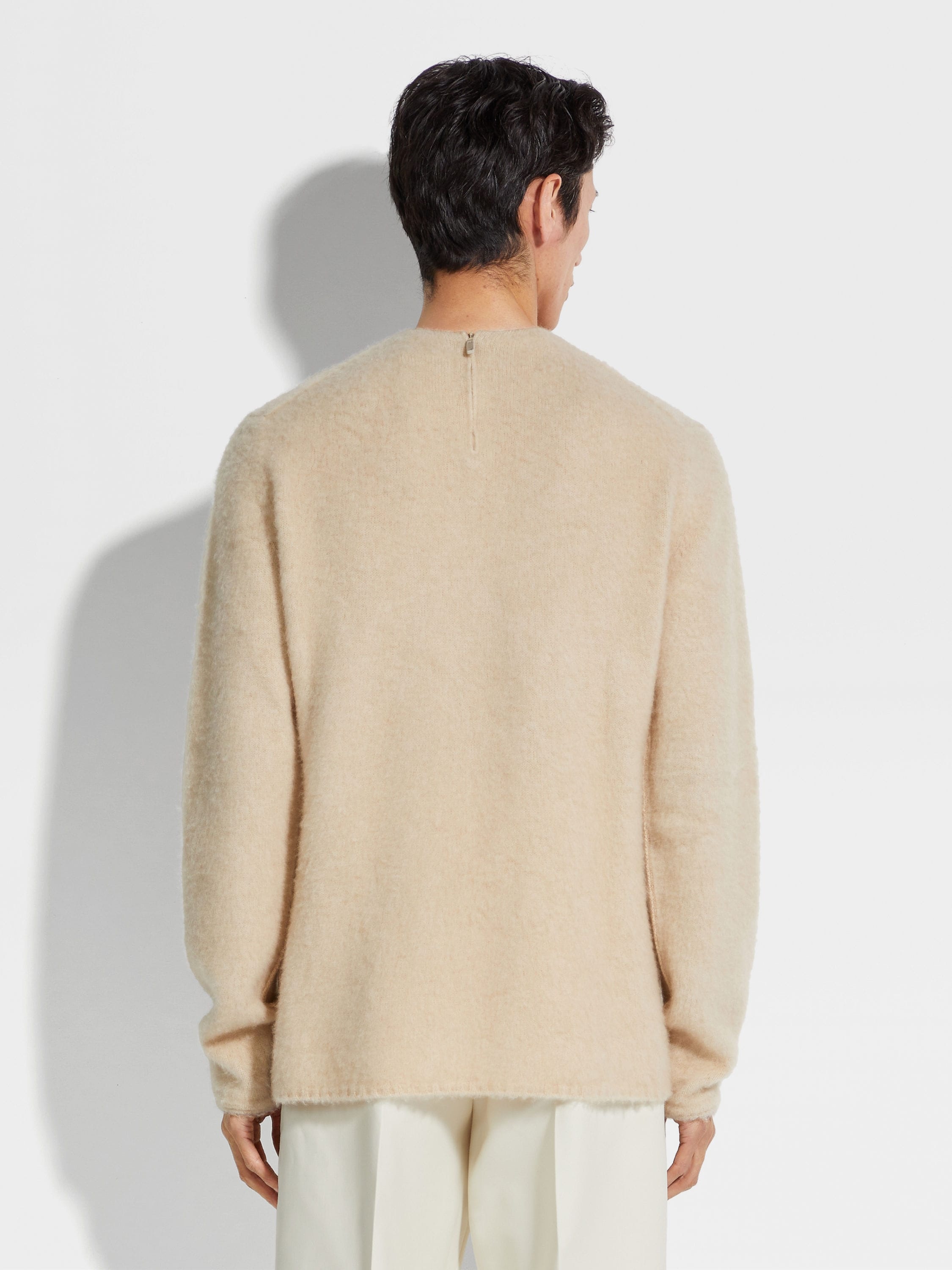 LIGHT BEIGE OASI CASHMERE CREWNECK - 5
