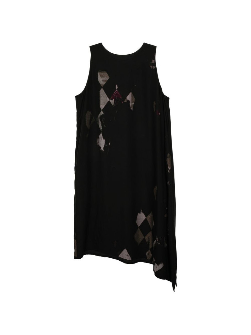 argyle-print asymmetric dress 1