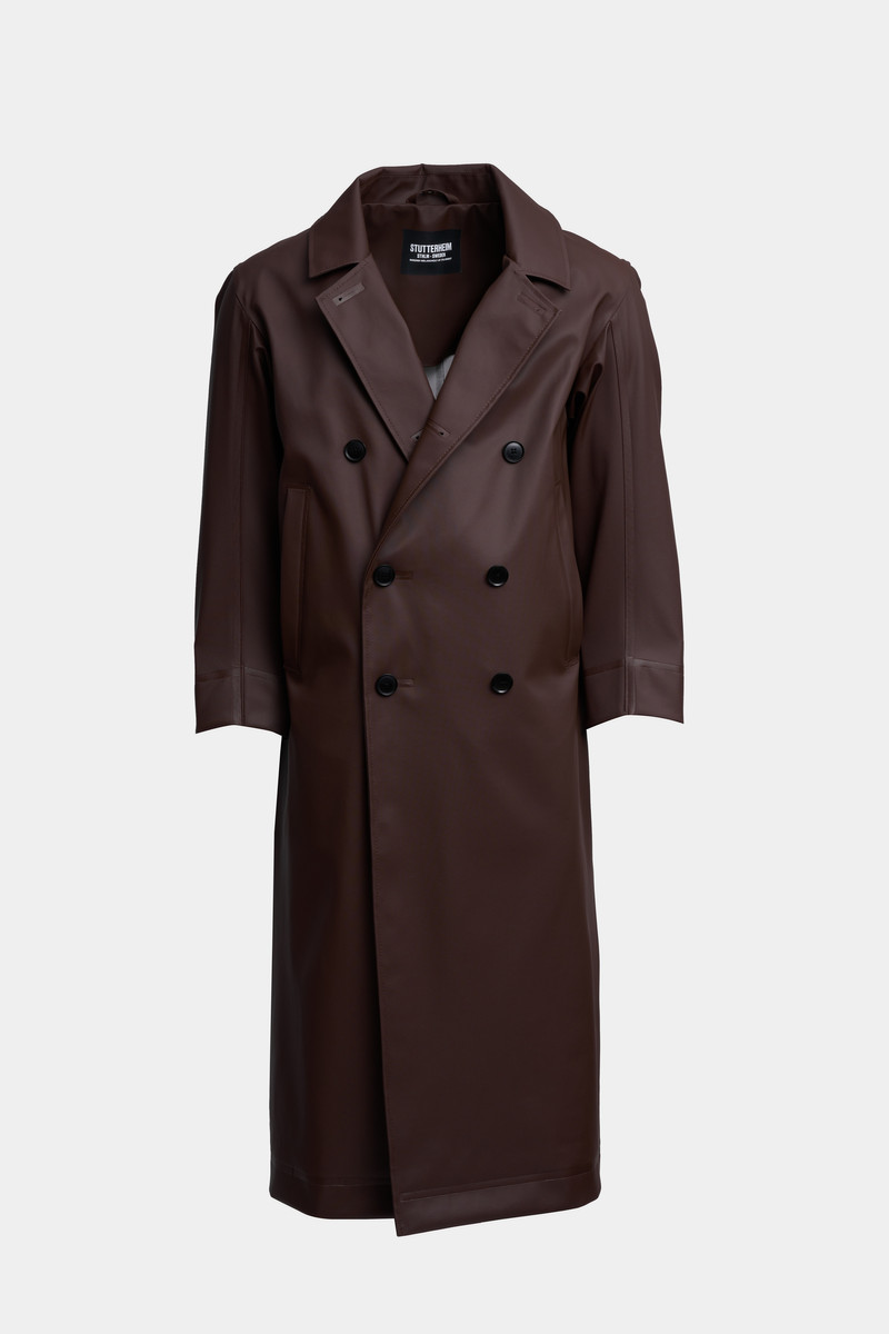 Rosenbad Long Double Breasted Overcoat Dark Brown 6