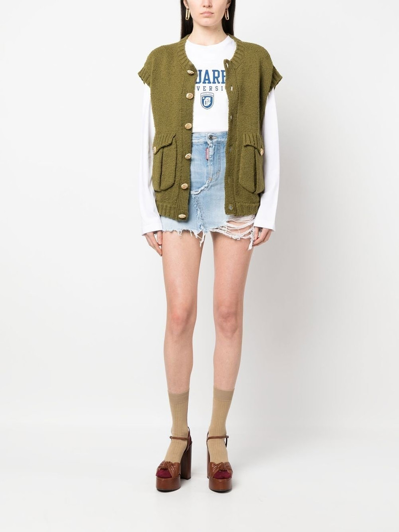 DSQUARED2 LIGHT RAW CUT WASH MINI SKIRT outlook