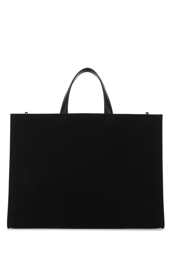 Black canvas medium G shopping bag - 4