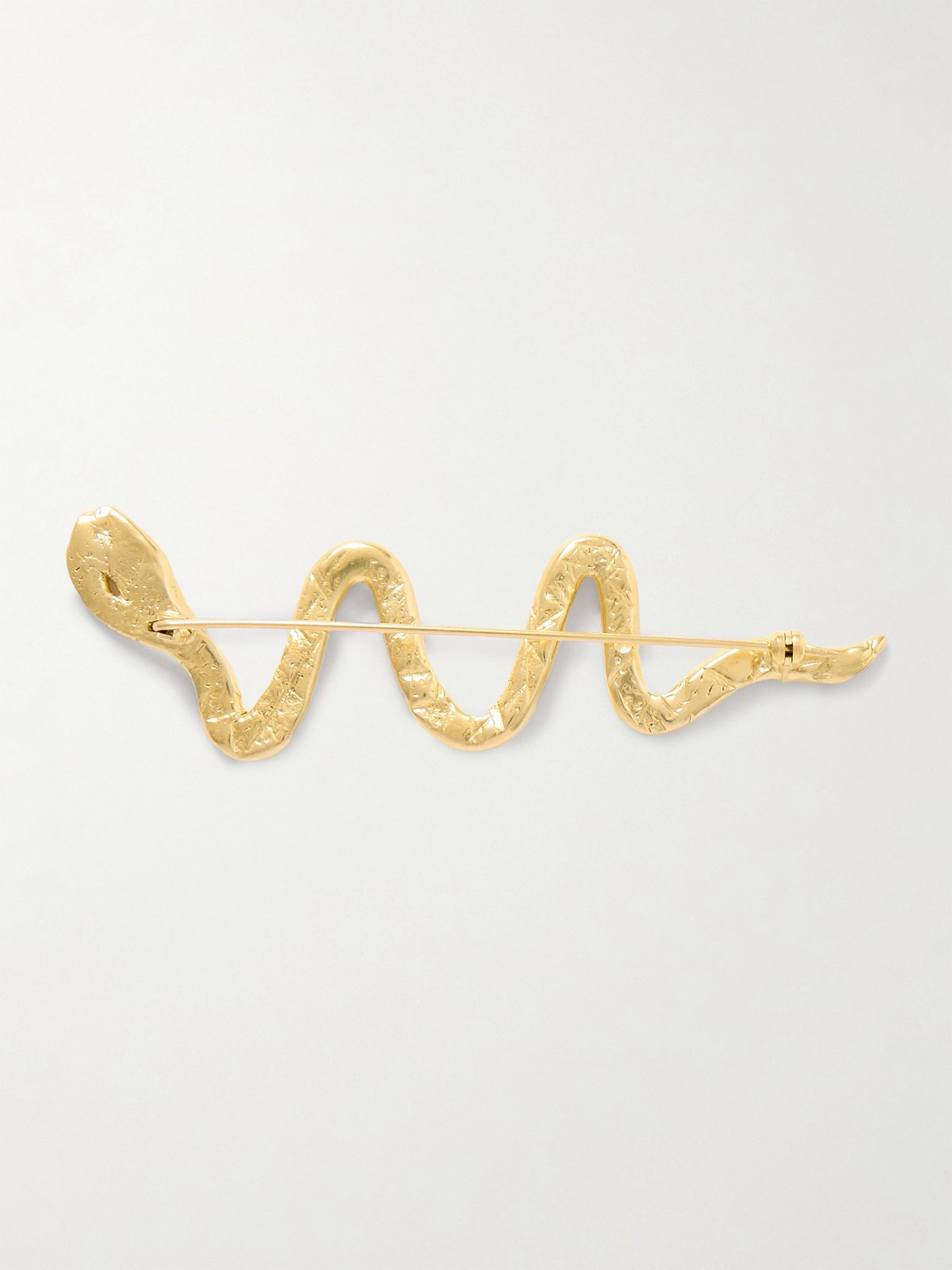 Ophis gold-plated brooch Gold - 3