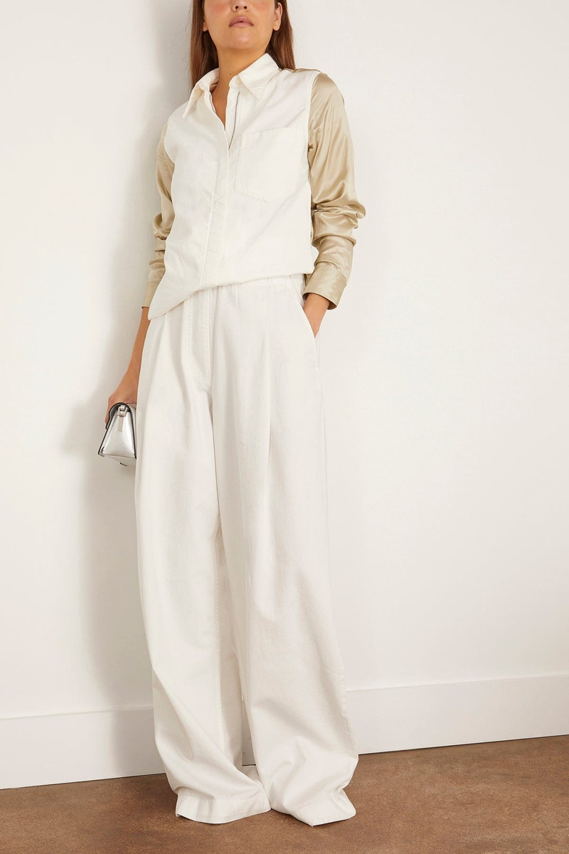 Chawy Denim Shirt in Off White 2