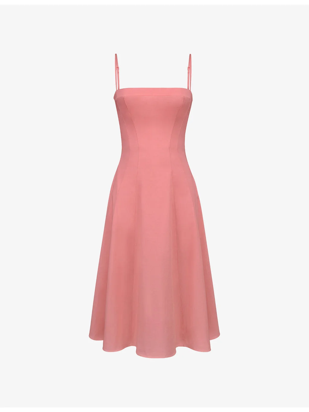 Dolly Square-Neck Stretch-Cotton Midi Dress - 1
