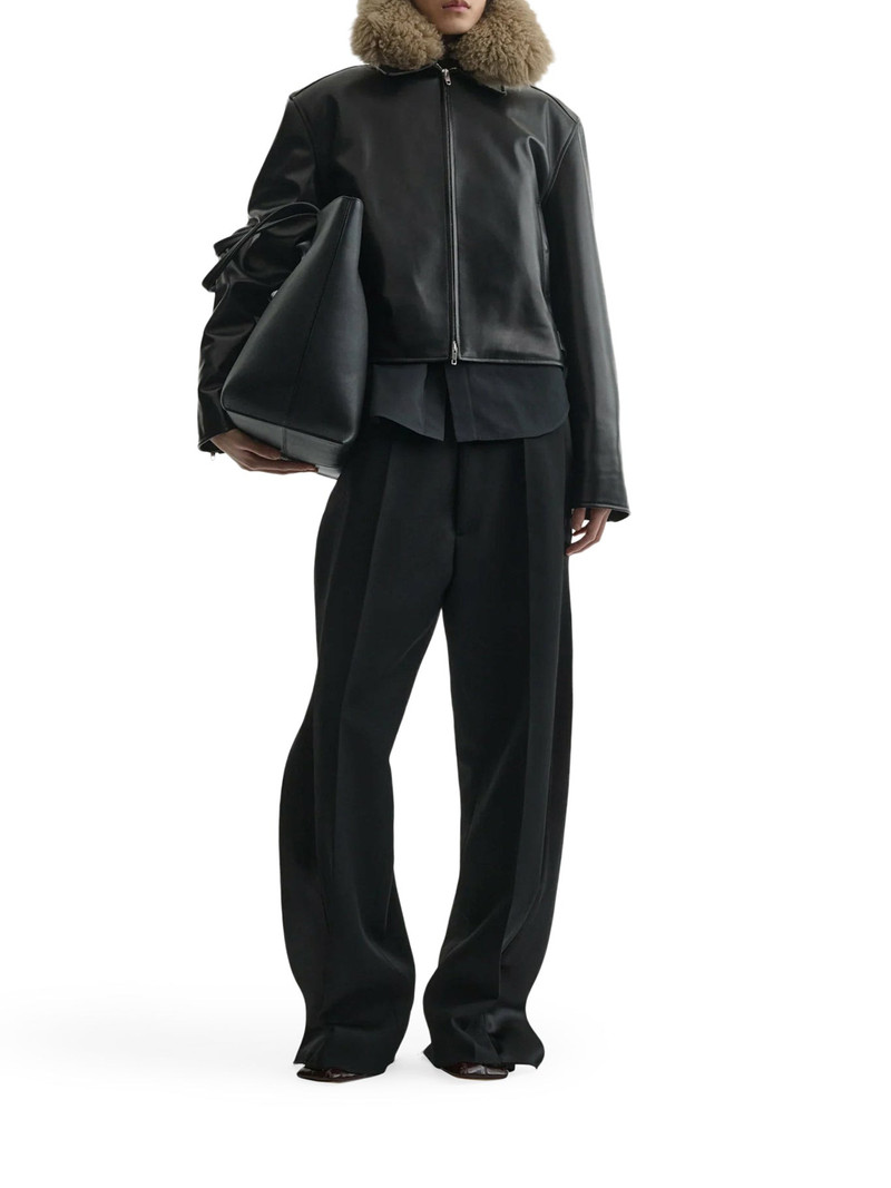 SHORT LEATHER AVIATOR JACKET 1