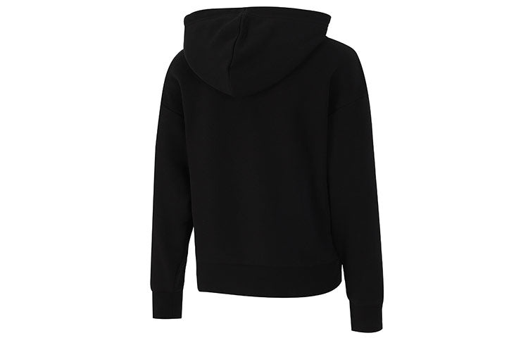 (WMNS) PUMA Logo Floral Graphic Hoodie 'Black' 533214-01 - 2