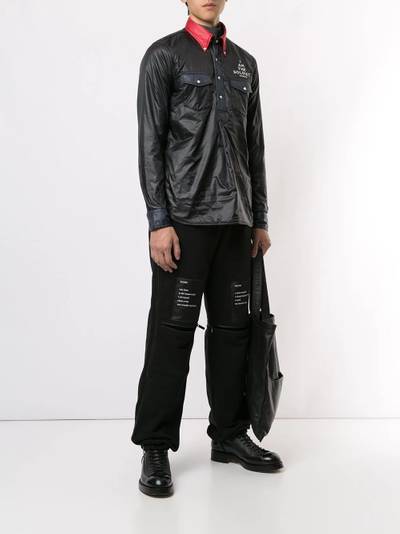 TAKAHIROMIYASHITA TheSoloist. logo faux leather shirt outlook