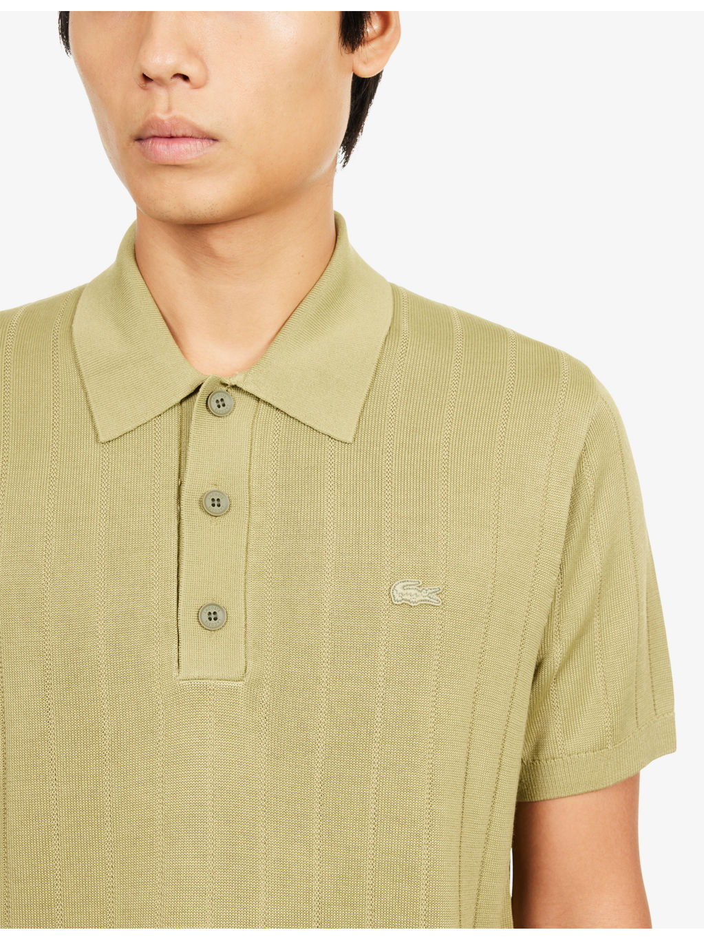Short-Sleeve Knitted Cotton-Blend Polo Shirt - 5