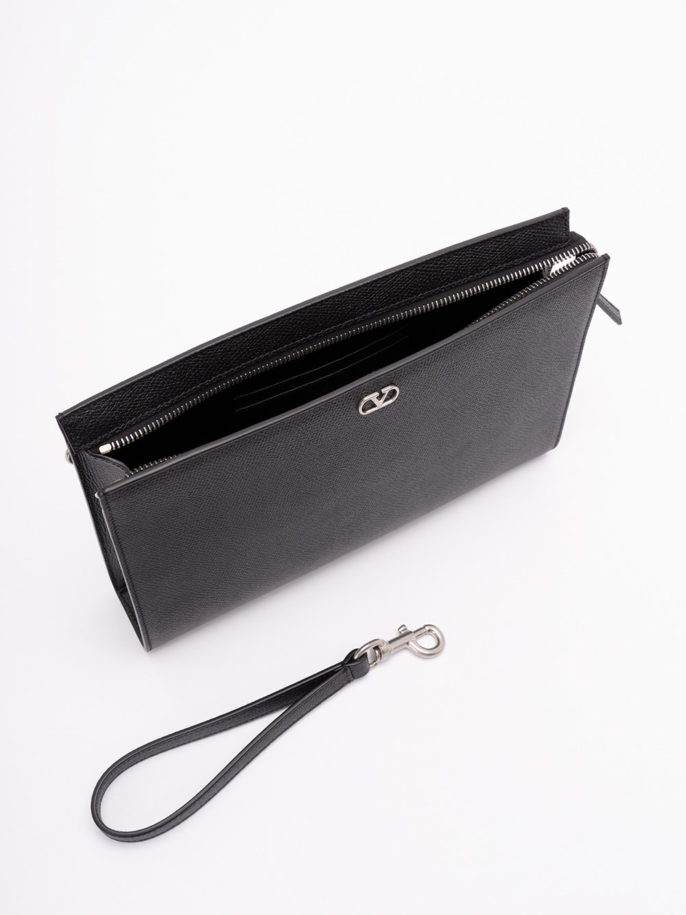 `VLogo Signature` Leather Pouch - 5