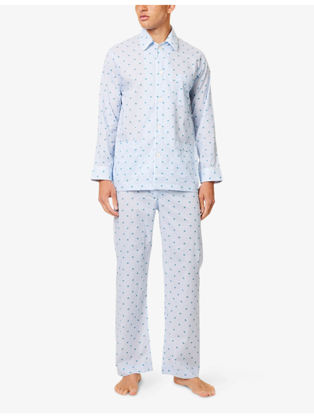 Ledbury Striped Elephant-Print Cotton Pyjamas - 2