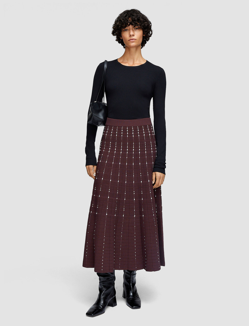 JOSEPH Fragmented Stripes Skirt outlook