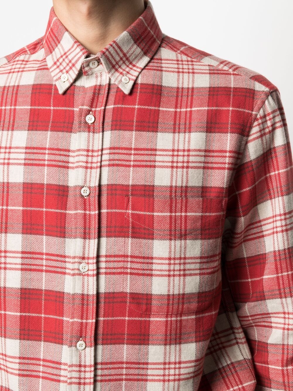 checked cotton shirt - 5