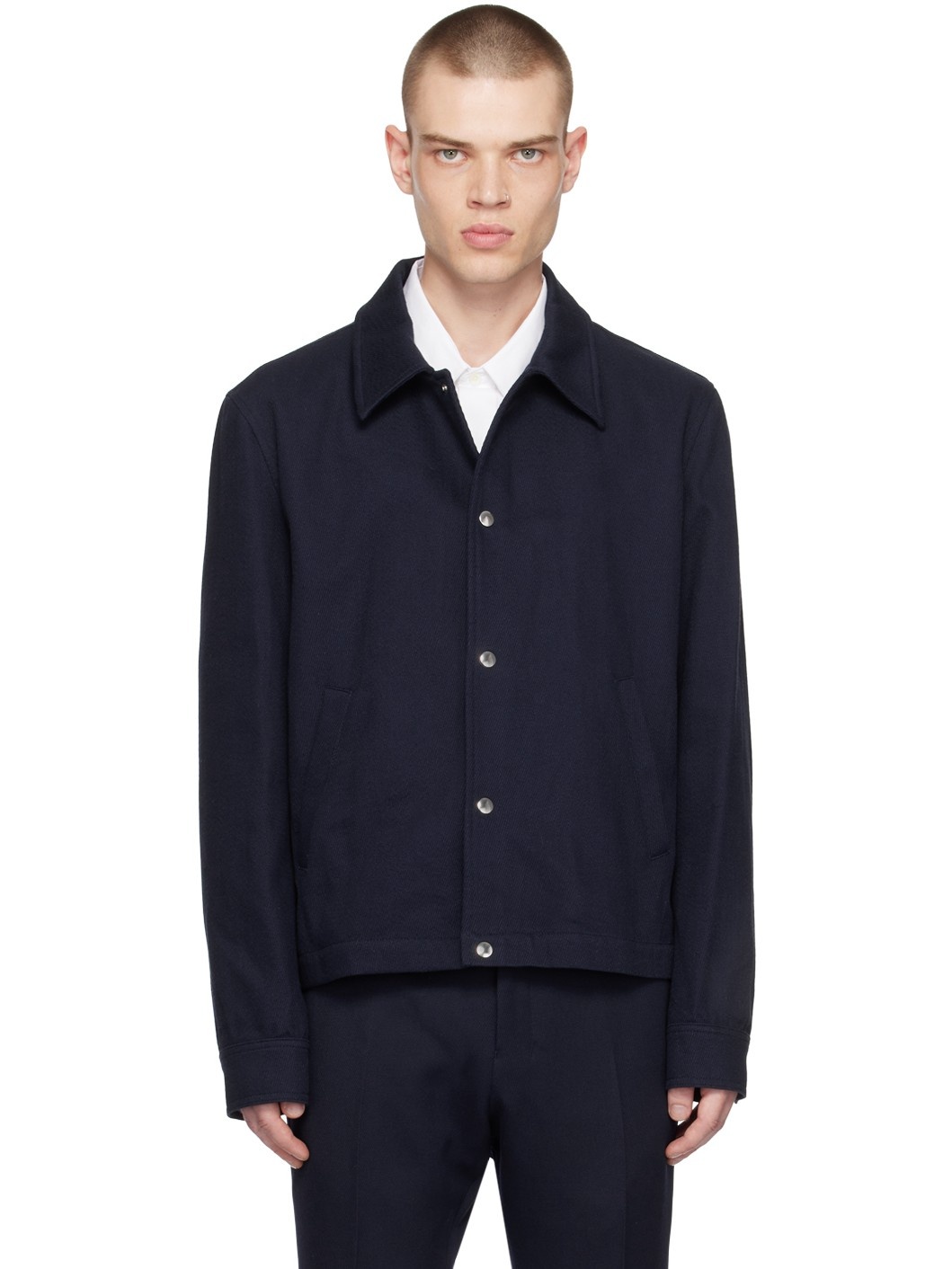 Navy Press-Stud Jacket - 1