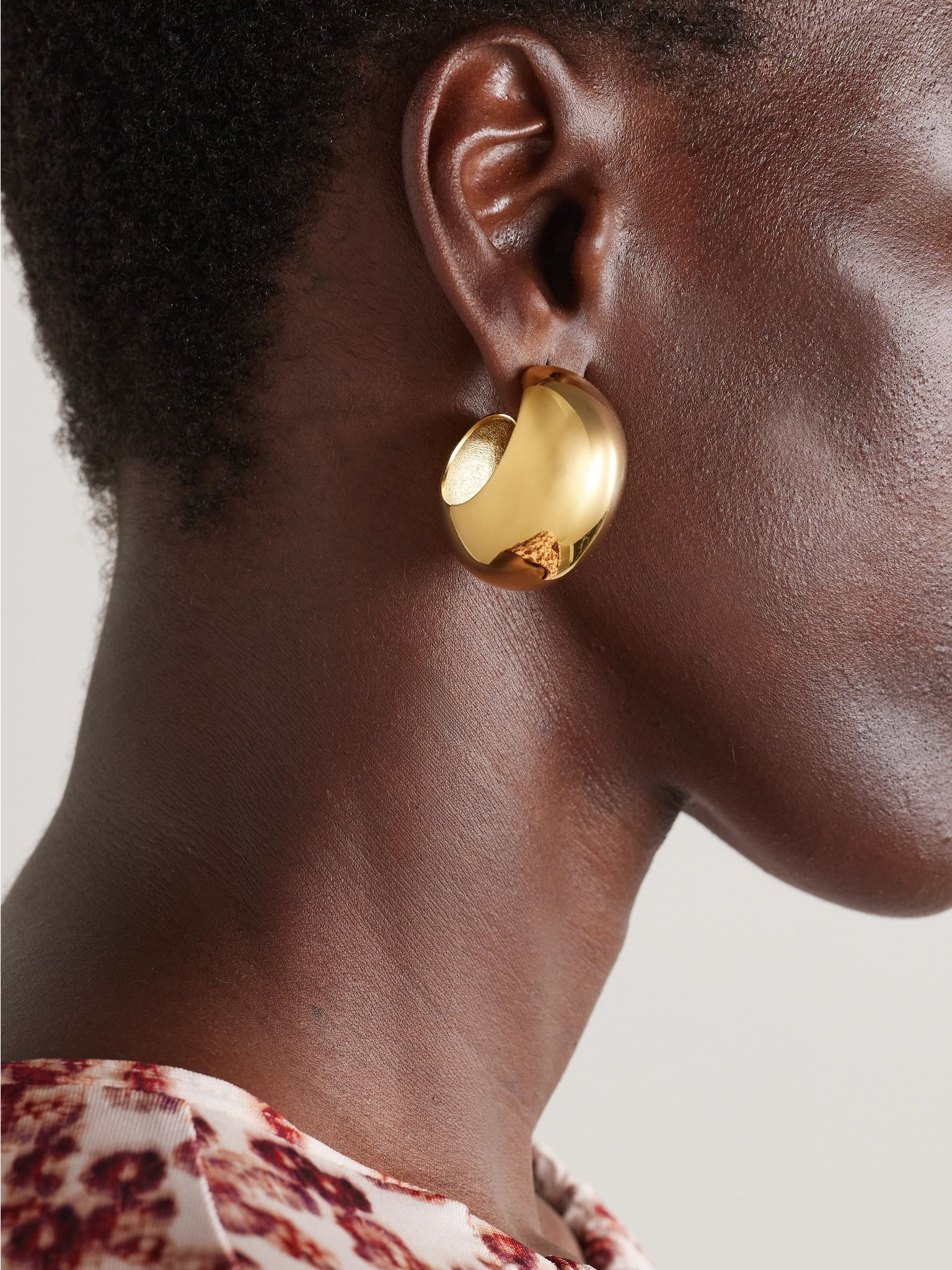 Gold-tone hoop earrings Gold - 2
