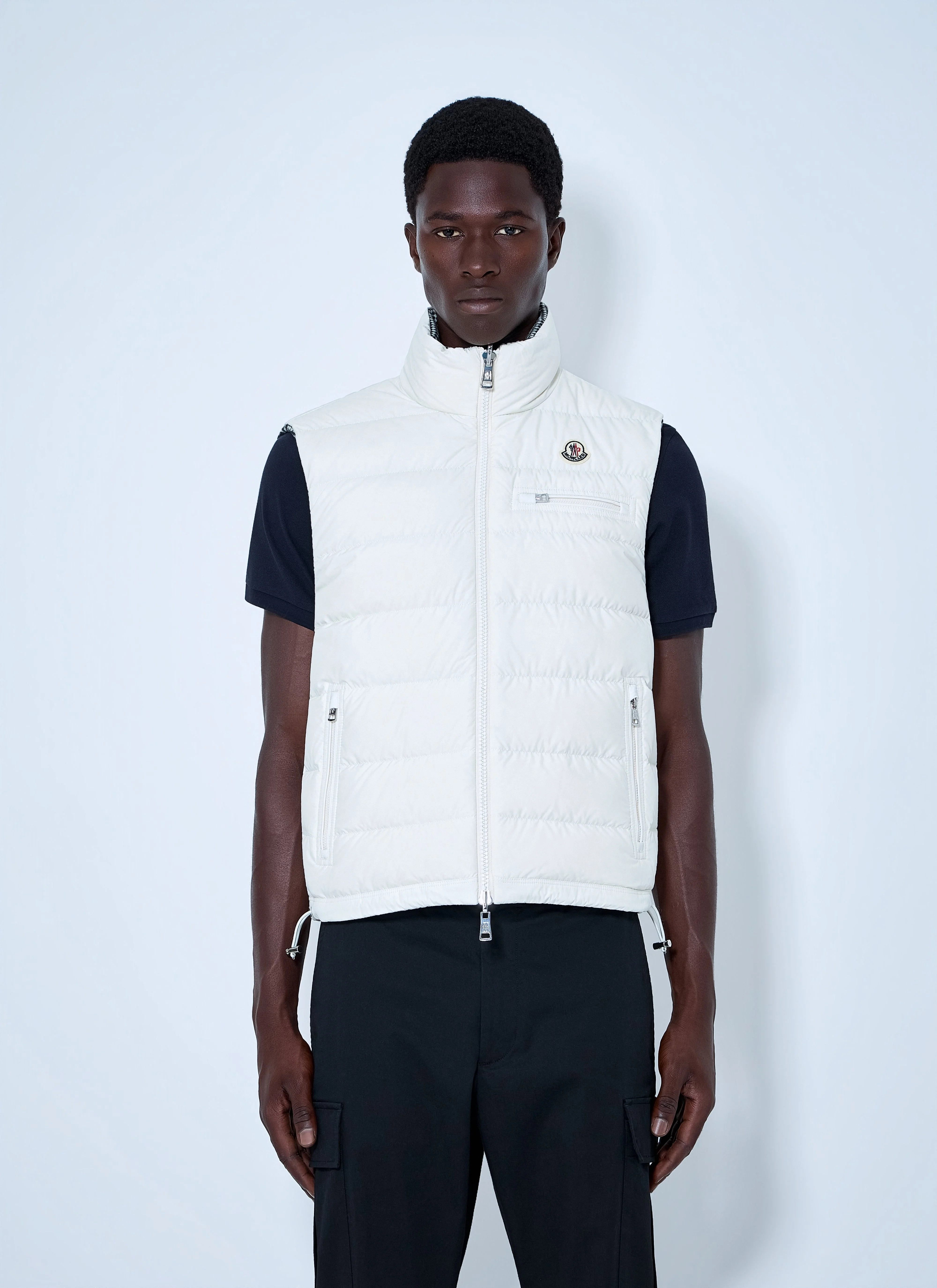 Moncler Men Gienah Reversible Wool Blend Down Gilet - 1