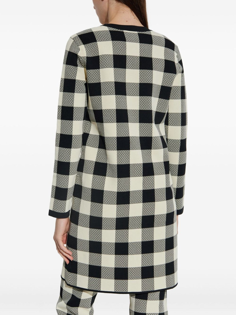 gingham check button cardigan 4