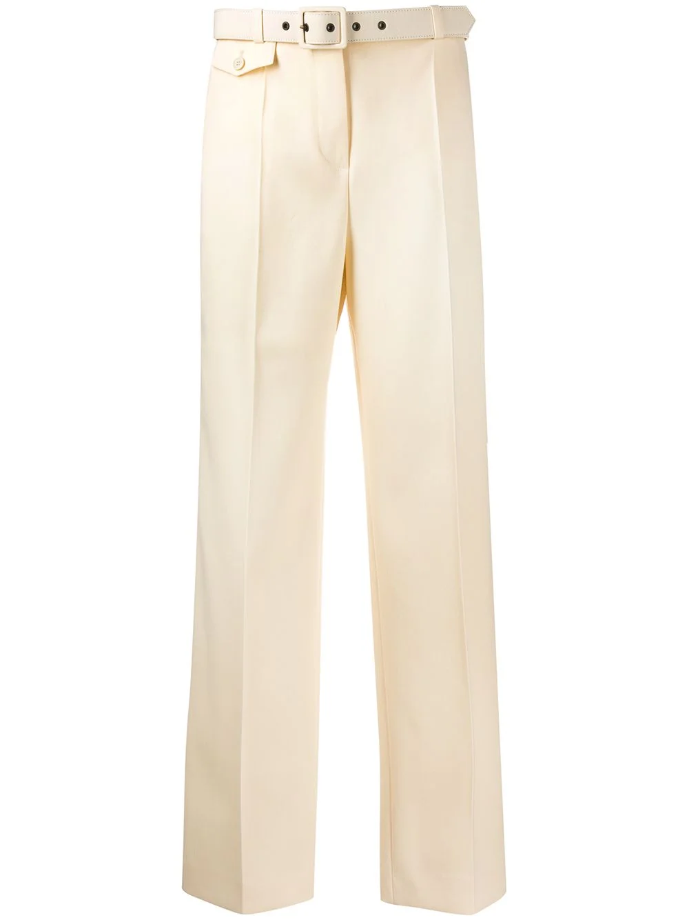 belted straight trousers - 1