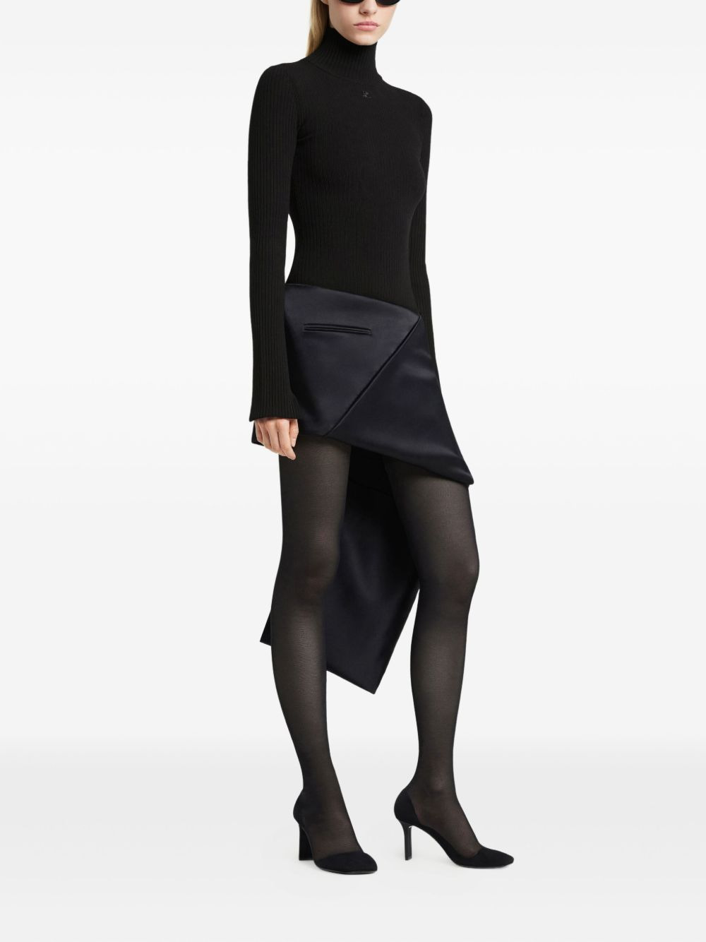 ribbed mock-neck bodysuit - 3