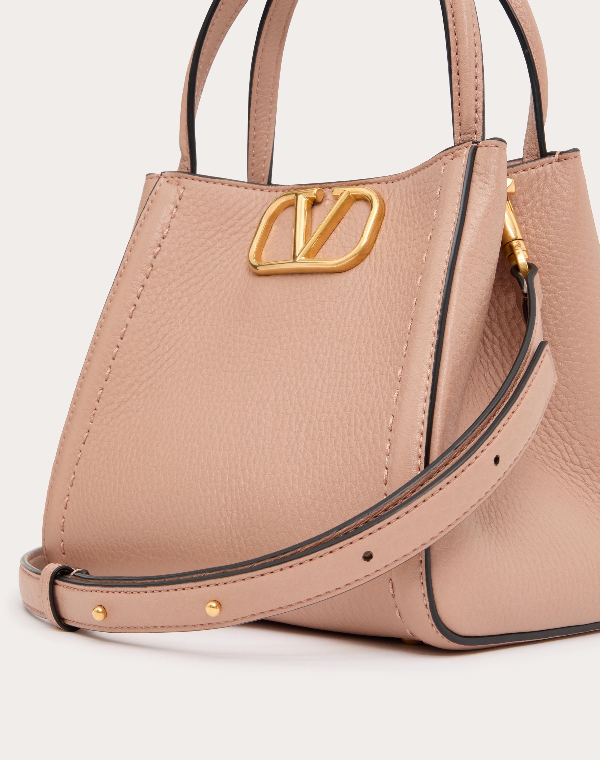 VALENTINO GARAVANI ALLTIME SMALL HANDBAG IN GRAINY CALFSKIN - 7