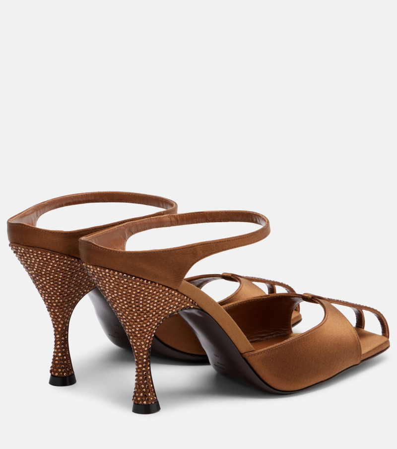 herbert levine Hidden Gem embellished satin mules outlook