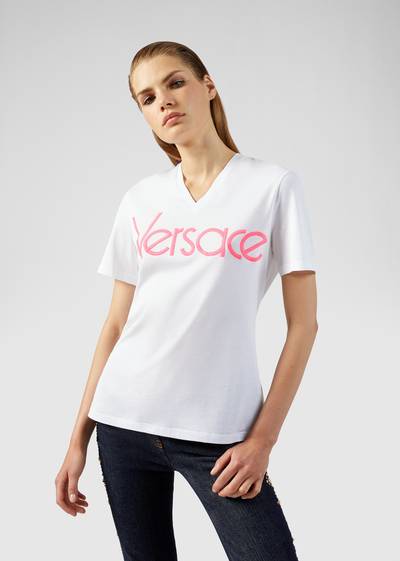 VERSACE Vintage Logo V-Neck T-Shirt outlook