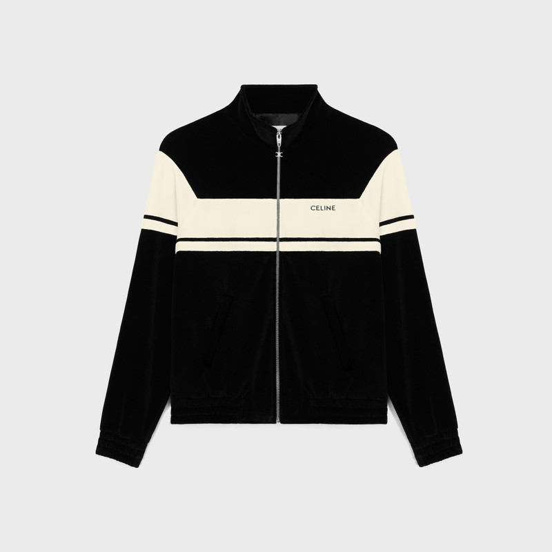 celine tracksuit jacket in velvet jersey 1