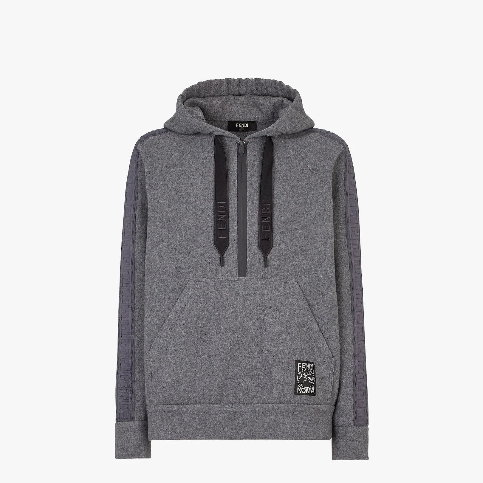 Gray jersey sweatshirt - 1