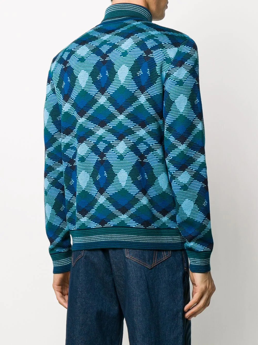 geometric wool knit jumper - 4