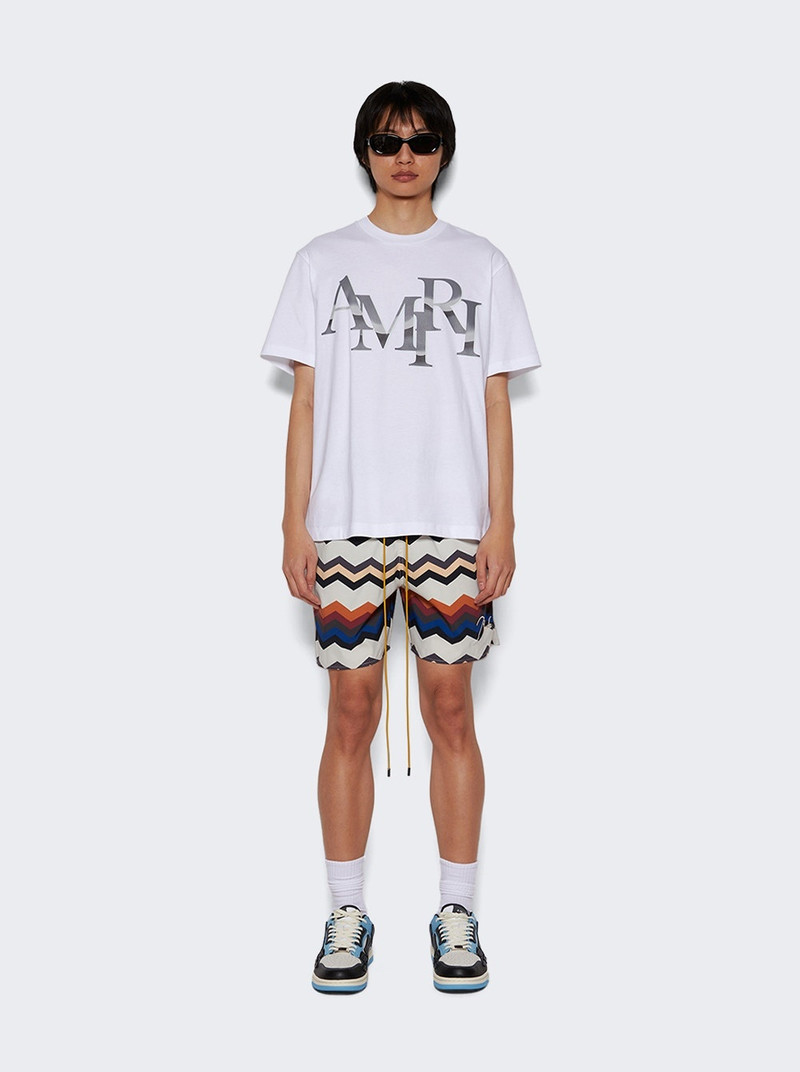 AMIRI Staggered Chrome Tee White outlook