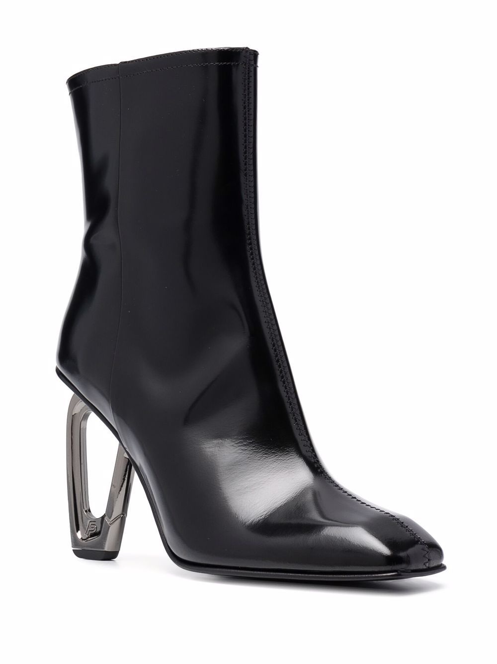 carabiner-detail ankle boots - 2