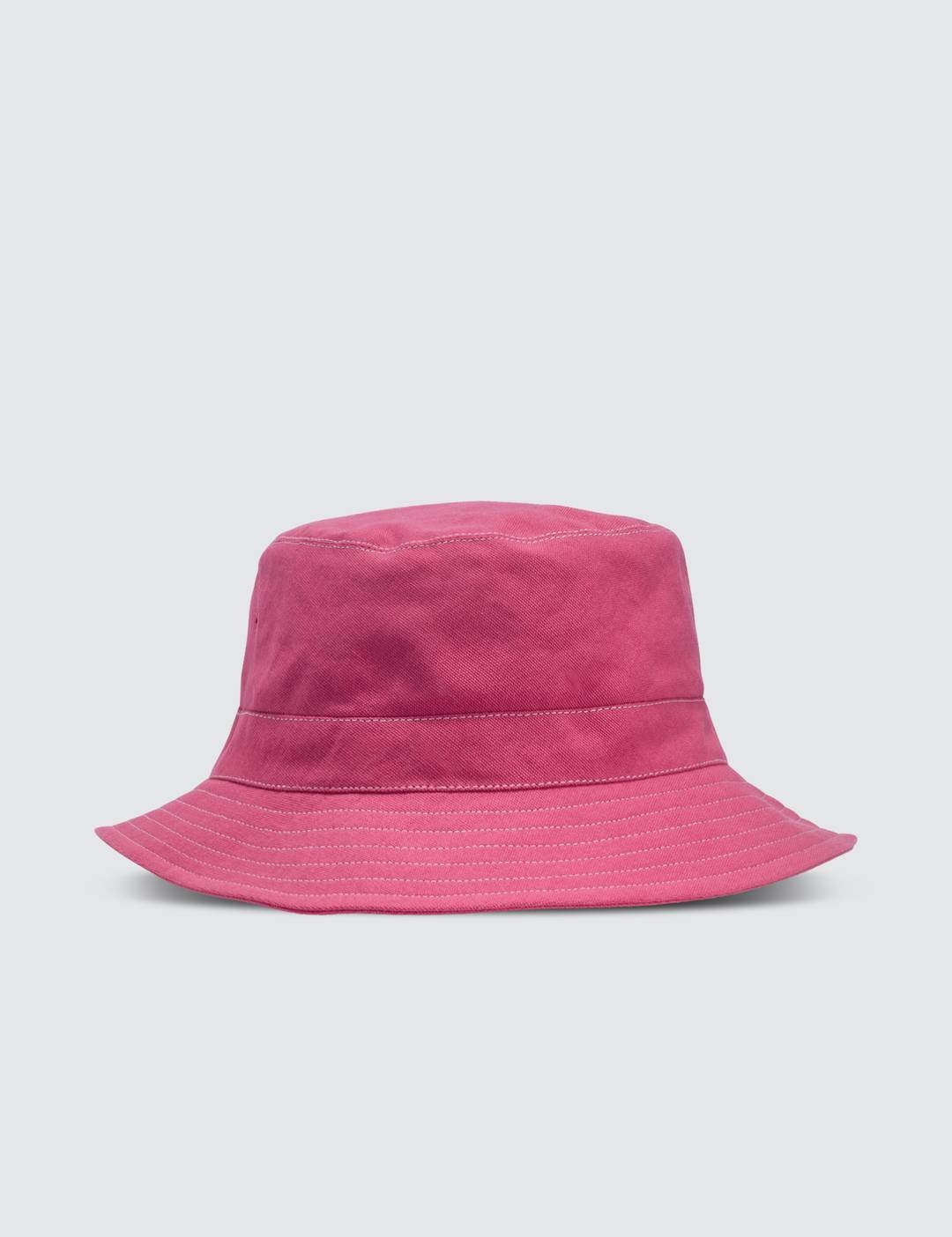 Red & Pink Color-blocked Bucket Hat - 2