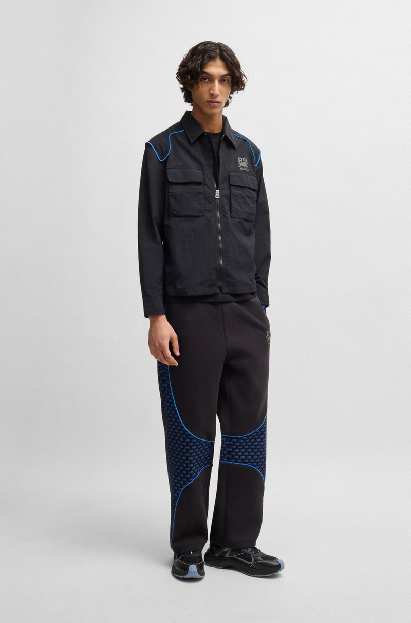 HUGO HUGO X RB OVERSIZE-FIT OVERSHIRT WITH CARBON STEALTH LOGO outlook