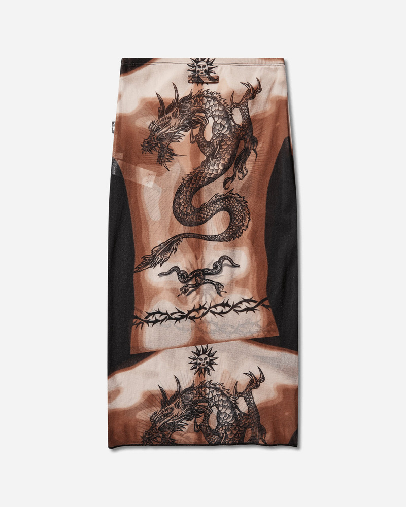 Jean Paul Gaultier Women's Re-Edition Safe Sex Tattoo Long Skirt Black outlook