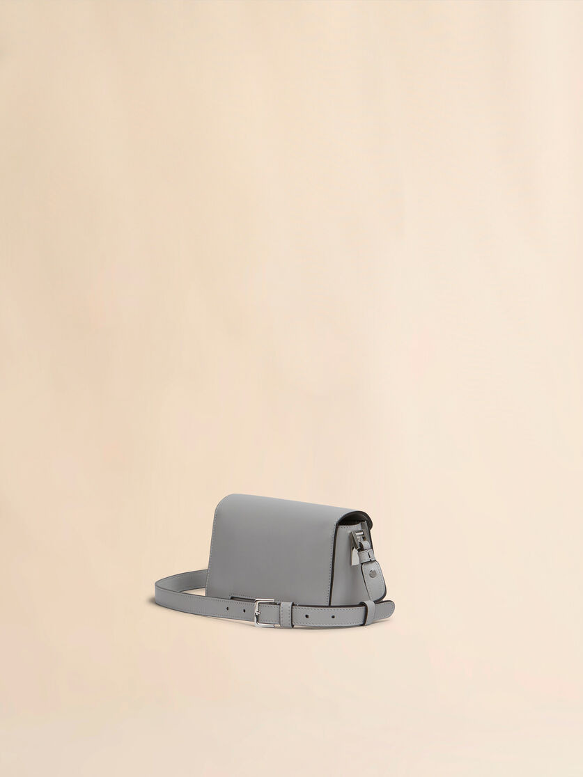 LIGHT GREY LEATHER TRUNKAROO MINI SHOULDER BAG - 2
