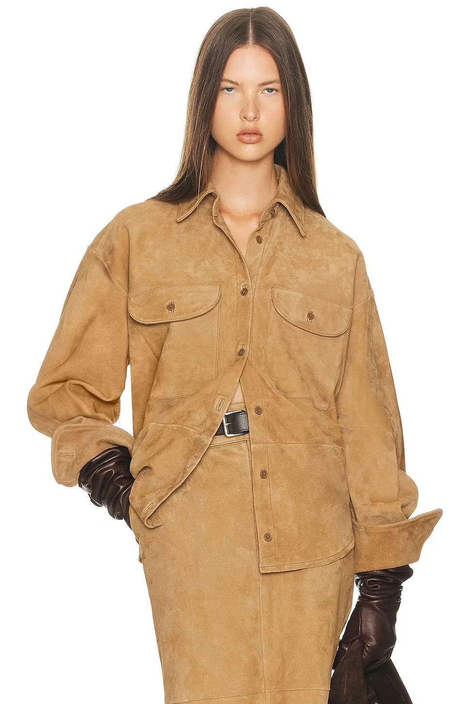 Suede Overshirt - 1