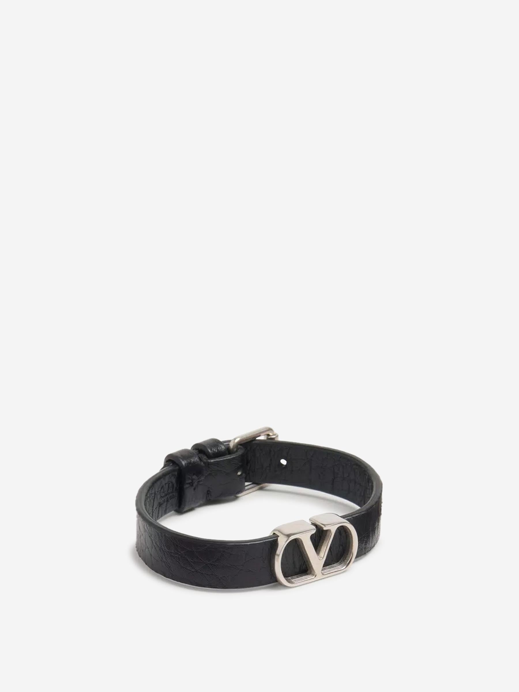 VLOGO LEATHER BRACELET - 4