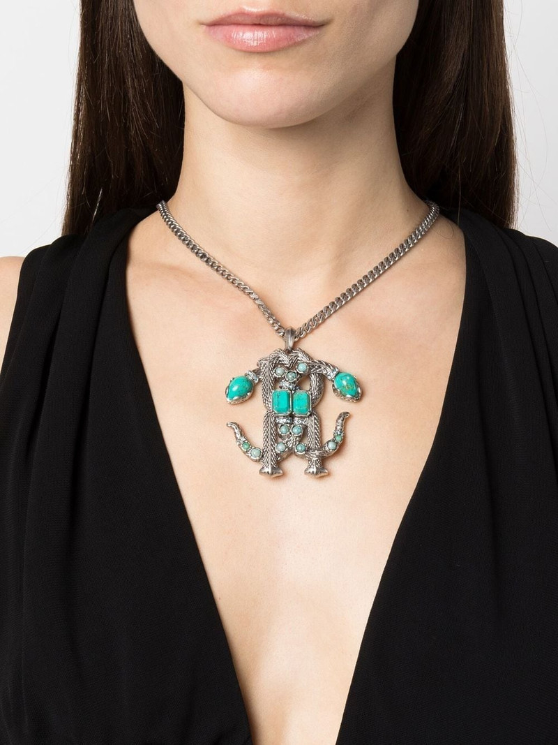 Roberto Cavalli Mirror Snake pendant necklace outlook