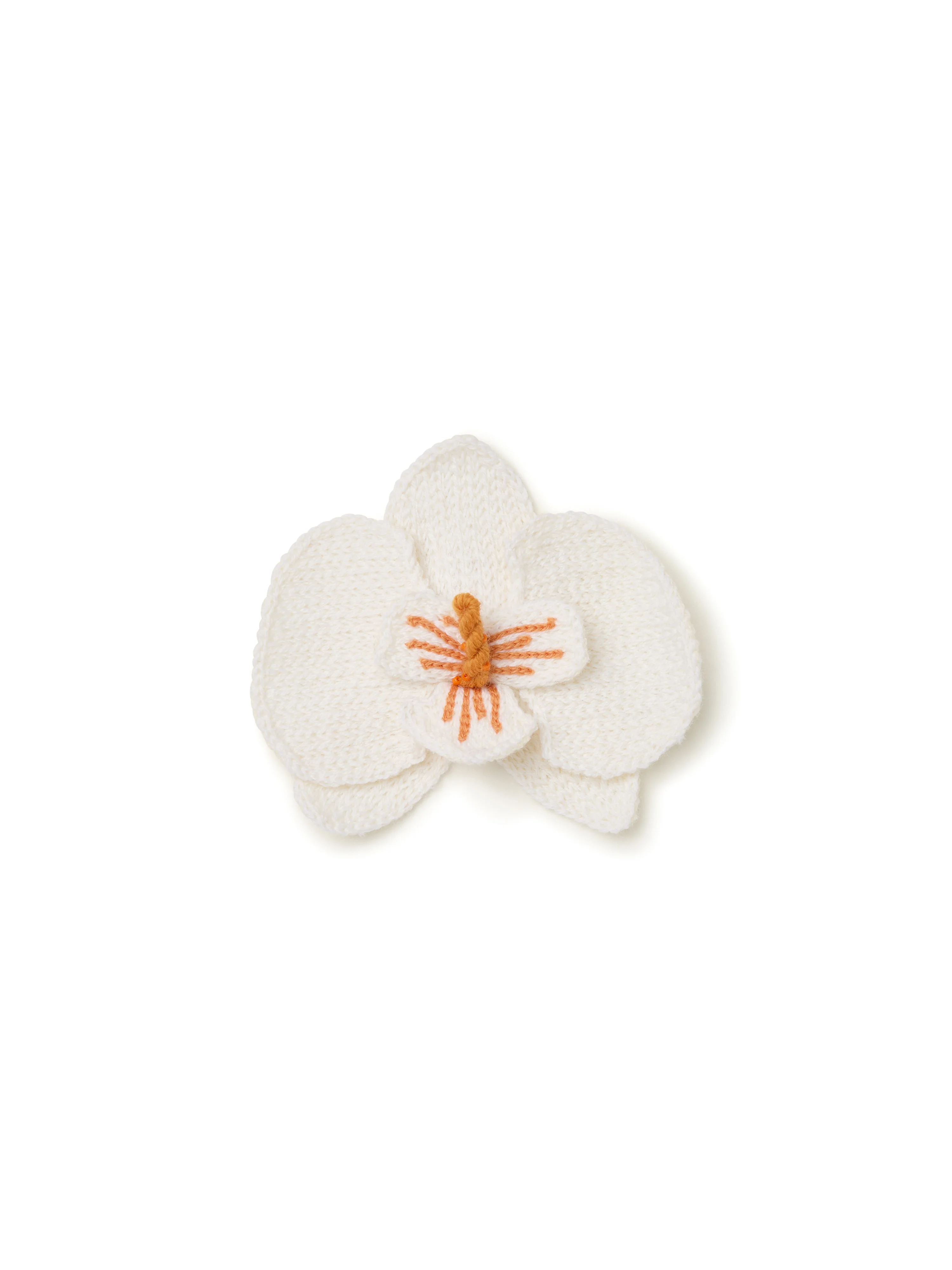 Orchid Embroidered Brooch - 1